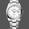 Replica Rolex Datejust m126200 0008 Weißes römisches Zifferblatt aus Edelstahl 36MM Unisex Replica Uhr Hochwertige Unisex Replica Uhr online kaufen