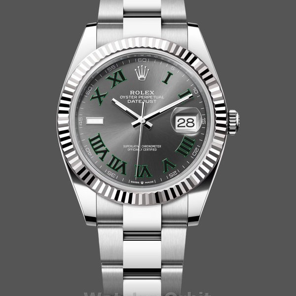 Replica Rolex Datejust m126334 0021 Fluted Bezel Grey Wimbledon Dial 41MM Herren Replica Uhr Hochwertige Herren Replica Uhr online kaufen
