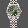 Replica Rolex Datejust Olive Green Diamond Steel & Rose Gold 279381RBR 0007 Lady Uhr Moderne Replik