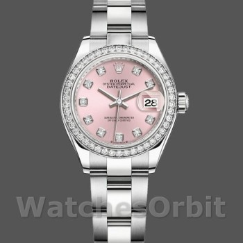 Replica Rolex Datejust Pink Diamond Dial Oyster Bracelet 279384RBR PDO 28mm Lady Replica Uhr