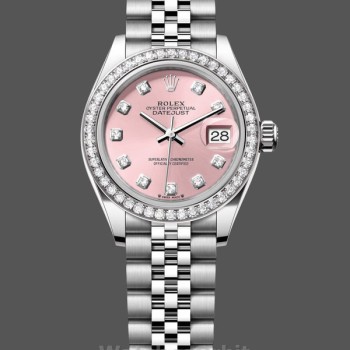 Replica Rolex Datejust Steel White Gold Pink Dial m279384rbr 0003 28mm Lady Replica Uhr