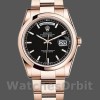 Replica Rolex Day Date 118205 Black Dial Rose Gold 36mm Unisex Replica Uhr, Nachbau, Luxuriöse Optik