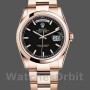 Replica Rolex Day Date 118205 Black Dial Rose Gold 36mm Unisex Replica Uhr