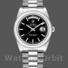 Replica Rolex Day Date 118206 Platinum Black Dial 36mm Unisex Replica Uhr, Nachbau, Elegantes Design