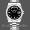 Replica Rolex Day Date 118206 Platinum Black Diamond Dial 36mm Unisex Replica Uhr, Nachbau, Exklusive Verarbeitung