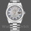 Replica Rolex Day Date 118206 Wave Pattern Ice Blue Dial Arabic Numerals 36mm Unisex Replica Uhr, Replica Uhren, Präzise Verarbeitung