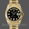 Replica Rolex Day-Date 118208 Black Diamond Dial 36mm Unisex Replica Uhr, Replica Uhr, Präzise Verarbeitung