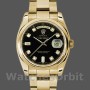 Replica Rolex Day-Date 118208 Black Diamond Dial Yellow Gold 36mm Unisex Replica Uhr