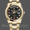 Replica Rolex Day-Date 118208 Black Diamond Dial Gelbgoldgehäuse 36mm Unisex Replica Uhr, Replica Uhr, Exklusive Verarbeitung