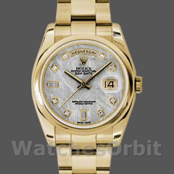 Replica Rolex Day-Date 118208 Meteorite Grey Diamond Dial 36mm Unisex Replica Uhr