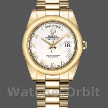 Replica Rolex Day-Date 118208 Mother of Pearl Roman Numeral Dial 36mm Unisex Replica Uhr