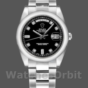 Replica Rolex Day-Date 118209 Black dial 36mm Unisex Replica Uhr