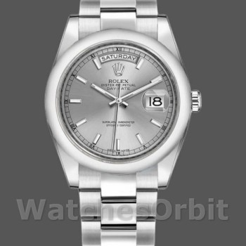 Replica Rolex Day-Date 118209 Silber Zifferblatt 36mm Unisex Replica Uhr