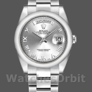 Replica Rolex Day-Date 118209 Silber Römische Ziffern Zifferblatt Automatik 36mm Unisex Replica Uhr