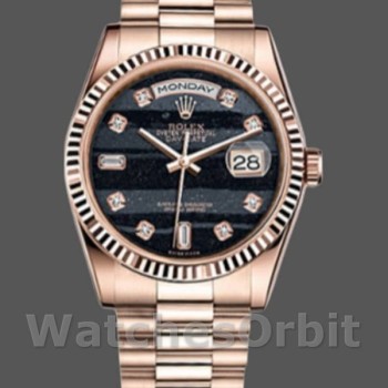 Replica Rolex Day-Date 118235 Everose Gold Diamond Ferrite Dial 36mm Unisex Replica Uhr