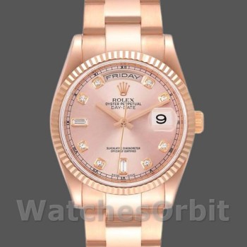 Replica Rolex Day-Date 118235 Everose Gold Pink Diamond Dial 36mm Lady Replica Uhr