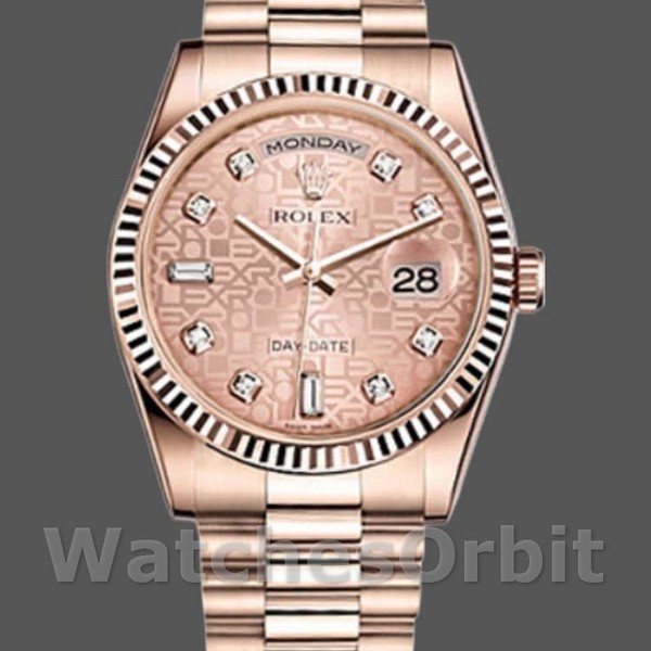 Replica Rolex Day-Date 118235 Everose Gold Pink Jubilee dial 36mm Lady Replica Uhr, Exakte Nachbildung, Edle Materialien