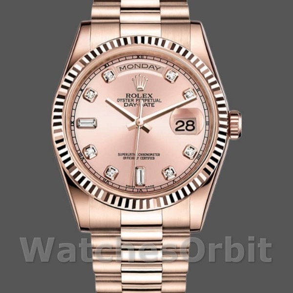 Replica Rolex Day-Date 118235 Pink Diamond Dial 36mm Lady Replica Uhr, Replica Uhren, Hochwertige Nachbildung