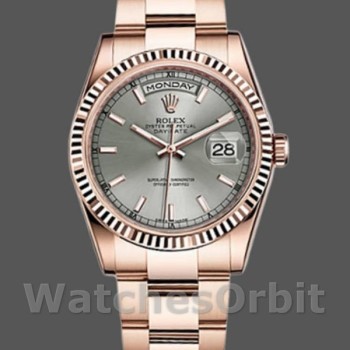 Replica Rolex Day-Date 118235 Rhodium Grey Dial 36mm Unisex Replica Uhr