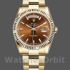 Replica Rolex Day-Date 118238 Index Cognac Dial Fluted Bezel 36mm Unisex Replica Uhr, Imitat, Exklusive Verarbeitung