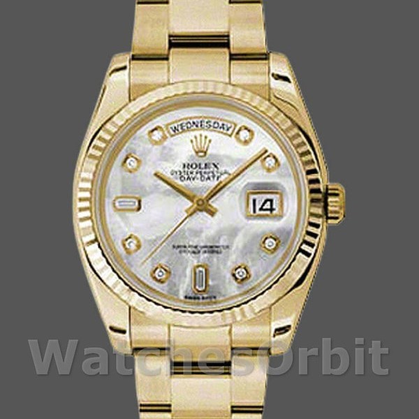 Replica Rolex Day-Date 118238 MOP White Dial 36mm Unisex Replica Uhr, Imitat, Exklusive Verarbeitung