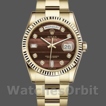 Replica Rolex Day-Date 118238 Oyster Bracelet Diamond Bulls Eye Dial 36mm Unisex Replica Uhr