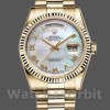 Replica Rolex Day-Date 118238 Weißes Perlmutt-Römisches Zifferblatt 36mm Unisex Replica Uhr, Replika Uhren, Elegantes Design
