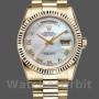 Replica Rolex Day-Date 118238 Weißes Perlmutt-Römisches Zifferblatt 36mm Unisex Replica Uhr