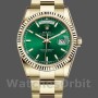 Replica Rolex Day-Date 118238 Gelbgold Grün Zifferblatt 36mm Unisex Replica Uhr