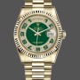 Replica Rolex Day-Date 118238 Gelbgold Grünes Diamant-Pave-Zifferblatt 36mm Unisex Replica Uhr