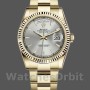Replica Rolex Day-Date 118238 Gelbgold Silber Zifferblatt Geriffelte Lünette 36mm Unisex Replica Uhr