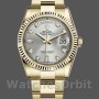 Replica Rolex Day-Date 118238 Gelbgold Silber Diamant Zifferblatt 36mm Unisex Replica Uhr