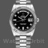 Replica Rolex Day-Date 118239 Black Diamonds Dial Fluted Bezel 36mm Unisex Replica Uhr, Exakte Nachbildung, Präzise Verarbeitung