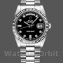 Replica Rolex Day-Date 118239 Black Diamonds Dial Fluted Bezel 36mm Unisex Replica Uhr