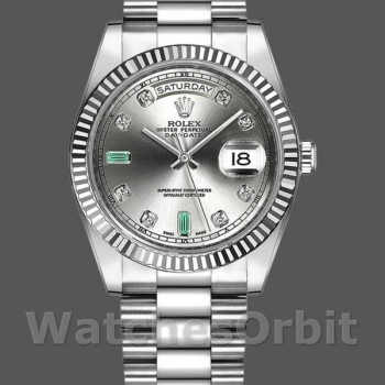 Replica Rolex Day-Date 118239 Rhodium grey Dial 36mm Unisex Replica Uhr
