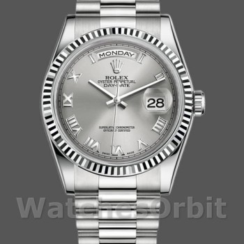 Replica Rolex Day-Date 118239 Rhodium Roman Dial Weißgold 36mm Unisex Replica Uhr