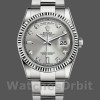 Replica Rolex Day-Date 118239 Silver Diamond Dial geriffelte Lünette 36mm Unisex Replica Uhr, Replica Uhren, Luxuriöse Optik