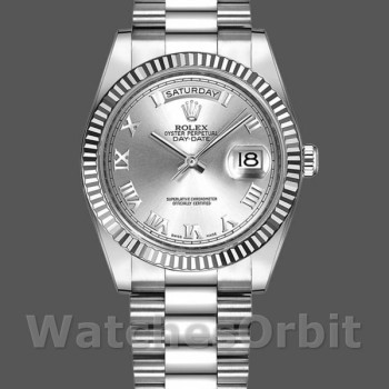 Replica Rolex Day-Date 118239 Silber Römische Ziffern 36mm Unisex Replica Uhr