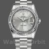 Replica Rolex Day-Date 118239 Weißgold Silber Zifferblatt Geriffelte Lünette 36mm Unisex Replica Uhr, Replica Uhren, Stilvolles Accessoire