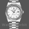 Replica Rolex Day-Date 118239 Weißgold Weißes Zifferblatt Geriffelte Lünette 36mm Unisex Replica Uhr, Nachbau, Exklusive Verarbeitung