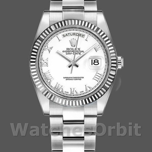 Replica Rolex Day-Date 118239 Weißgold Weißes römisches Zifferblatt 36mm Unisex Replica Uhr, Exakte Nachbildung, Klassisches Design
