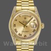 Replica Rolex Day-Date 118338 Champagne Roman Dial Diamond Bezel 36MM Unisex Replica Uhr Exklusive Verarbeitung