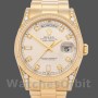 Replica Rolex Day-Date 118338 Gelbgold Silber Zifferblatt 36mm Unisex Replica Uhr