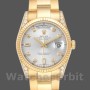 Replica Rolex Day-Date 118338 Gelbgold Silber Diamant Zifferblatt 36mm Unisex Replica Uhr