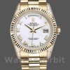 Replica Rolex Day-Date 118338 Gelbgold Weißes römisches Zifferblatt 36mm Unisex Replica Uhr, Nachbau, Präzise Verarbeitung