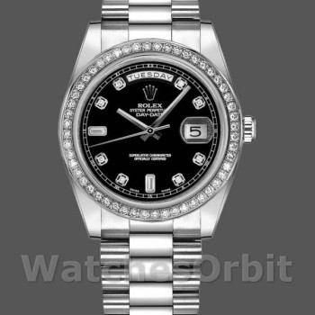 Replica Rolex Day Date 118346 Black Diamonds Dial 36mm Unisex Replica Uhr