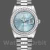 Replica Rolex Day Date 118346 Ice Blue Dial Diamond 36mm Unisex Replica Uhr, Exakte Nachbildung, Edle Materialien