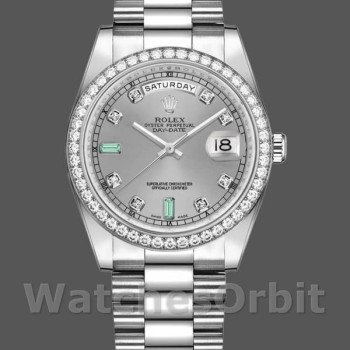 Replica Rolex Day Date 118346 Rhodium Grey Dial 36mm Unisex Replica Uhr