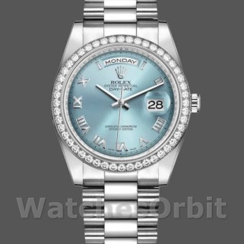 Replica Rolex Day Date 118346 Roman Ice Blue Dial 36mm Unisex Replica Uhr