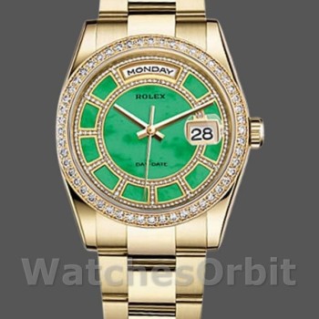 Replica Rolex Day Date 118348 Green Dial Yellow Gold 36mm Unisex Replica Uhr